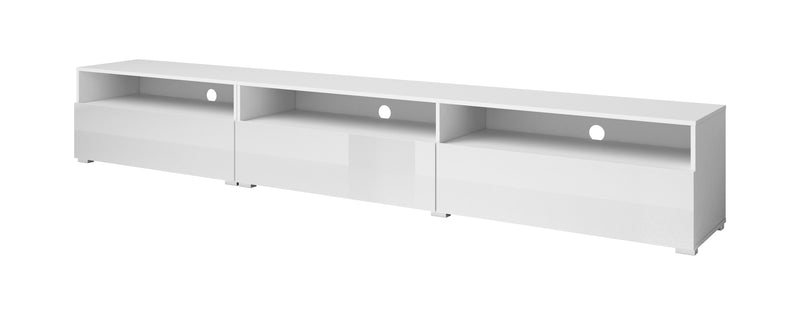 Tv-meubel – Ebony – Wit (hoogglans) – 270cm