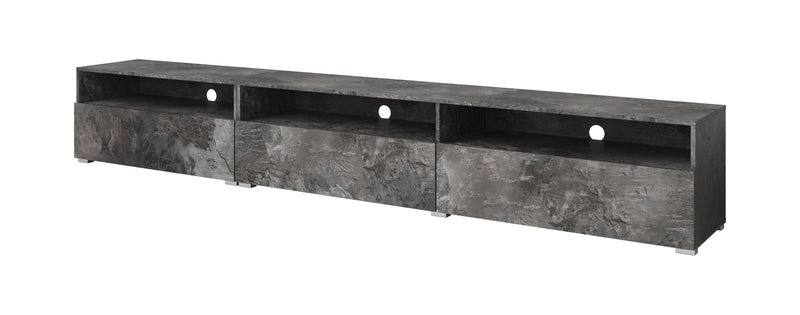 Tv-meubel – Ebony – Donker grijs (Betonlook) – 270cm