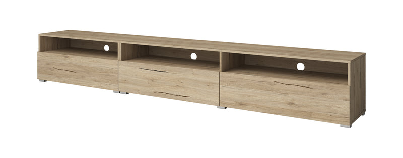 Tv-meubel – Ebony – Eiken – 270cm