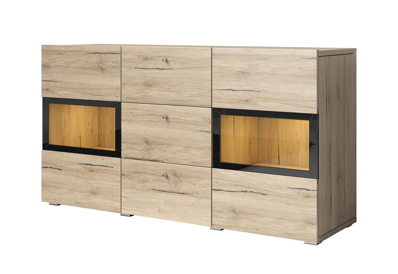 Dressoir – Ebony – Eiken – 132cm
