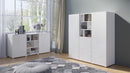 Dressoir - Banyan - Hoogglans wit - 131cm hoog