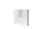 Dressoir - Banyan - Hoogglans wit - 131cm hoog