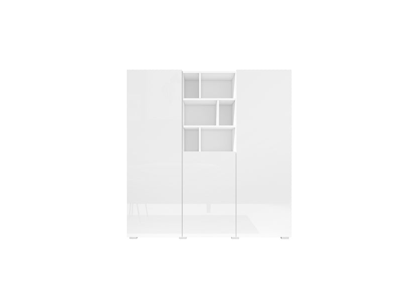 Dressoir - Banyan - Hoogglans wit - 131cm hoog