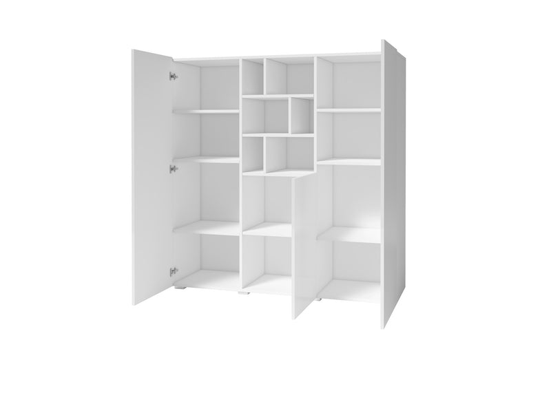Dressoir - Banyan - Hoogglans wit - 131cm hoog