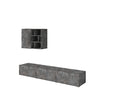 Tv-meubel met wandkast - Banyan - Betonlook