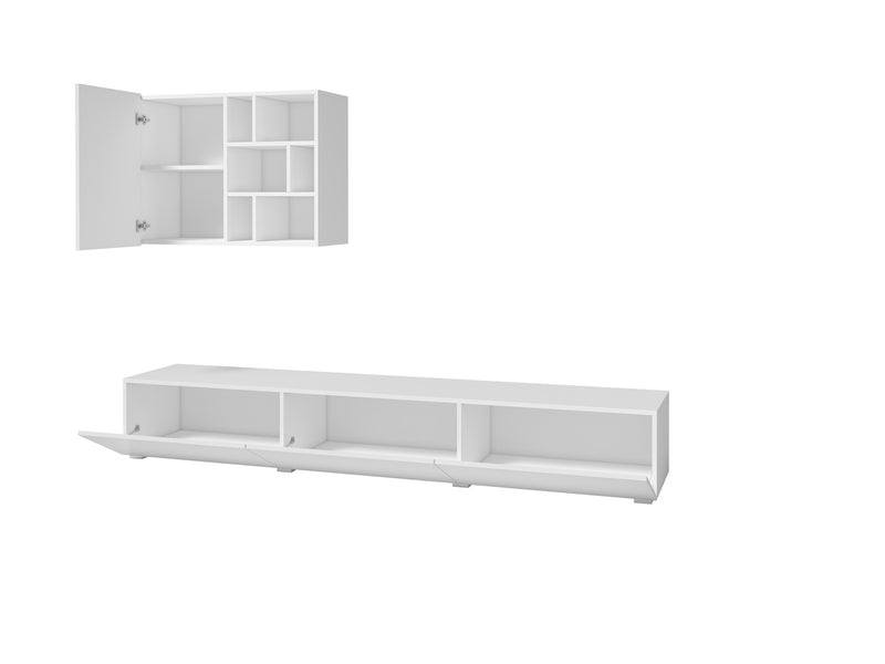 Tv-meubel met wandkast - Banyan - Betonlook