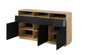 Dressoir - Peepal - Type 1 - Matzwart/Eiken
