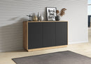 Dressoir - Peepal -Type 3 - Matzwart/Eiken