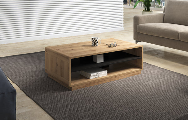 Salontafel - Peepal - Eiken/Zwart - Modern