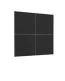 Wandpaneel – Dion – Matzwart – 4 vakken