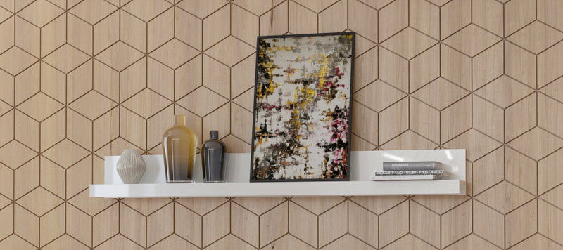 Wandplank - Sandal - Hoogglans wit - 189cm