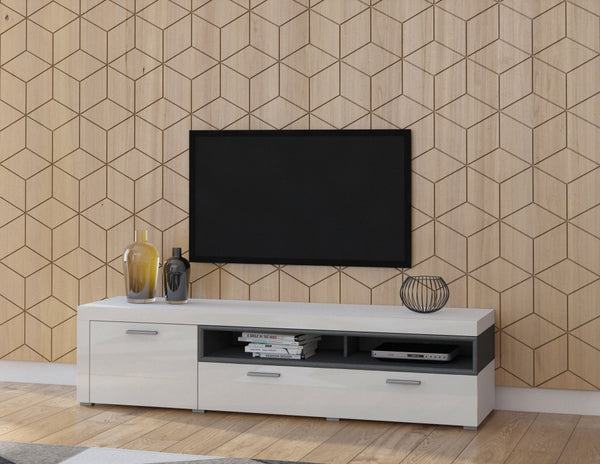 Tv-meubel - Sandal - Type 1 - Hoogglans wit