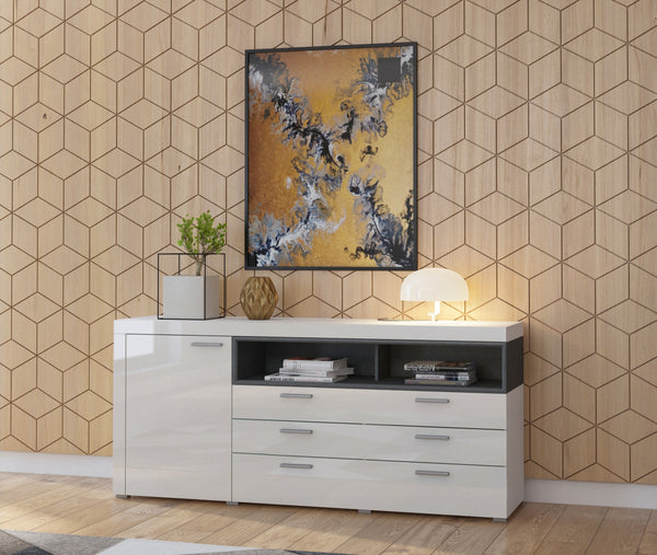 Dressoir - Sandal - Type 2 - Hoogglans wit - 189cm