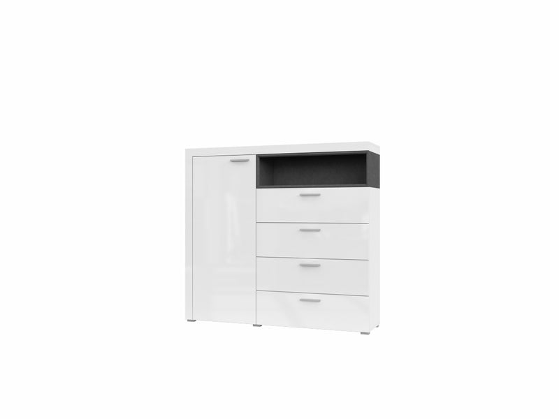 Dressoir - Sandal - Type 3 - Hoogglans wit - 147cm