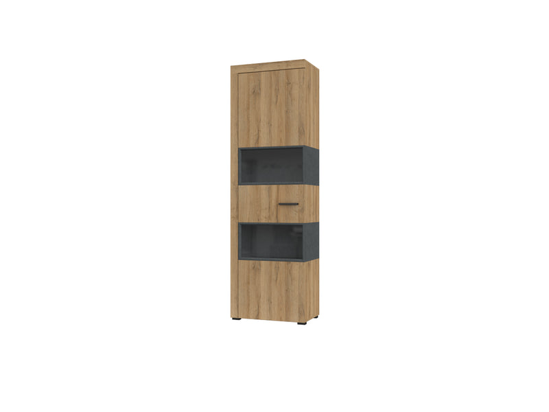 Vitrinekast - Sandal - Licht eiken - Design - 197cm