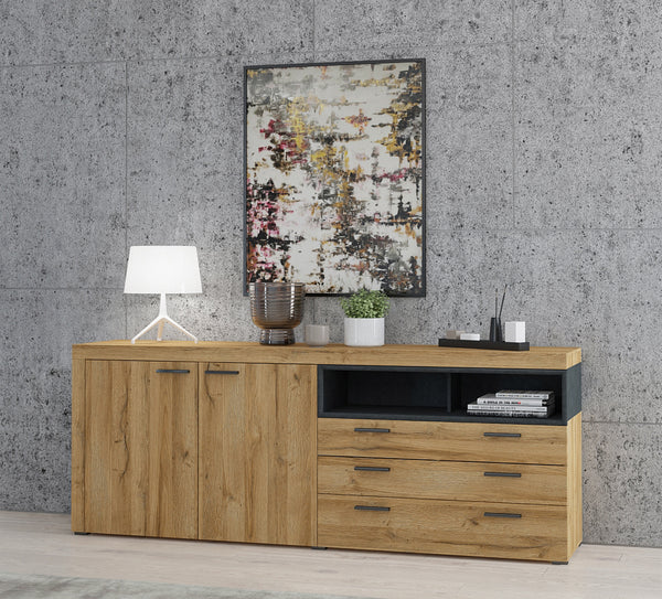 Dressoir - Sandal - Type 1 - Licht eiken - 220cm