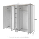 Kledingkast - Bardi - Type 3 - wit - 246cm breed