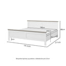 Tweepersoonsbed (180-200cm) - Bardi - Wit