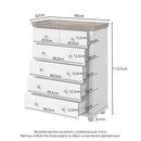 Commode - Bardi - Type 2 - wit - 113cm hoog