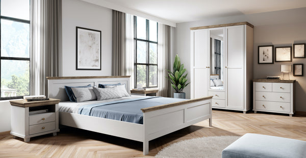 Slaapkamerset (180-200cm) - Bardi - Wit