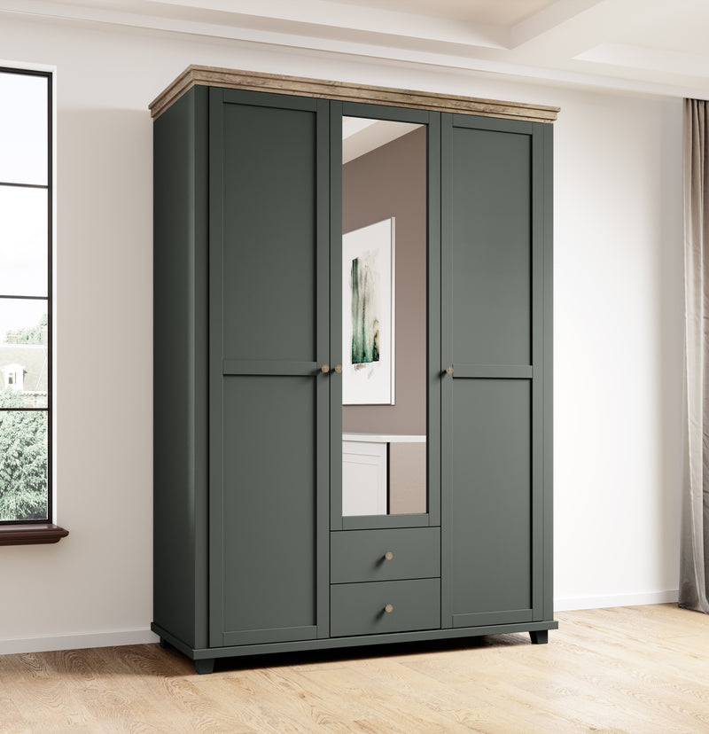 Slaapkamerset (160-200cm) - Bardi - Groen (donker)