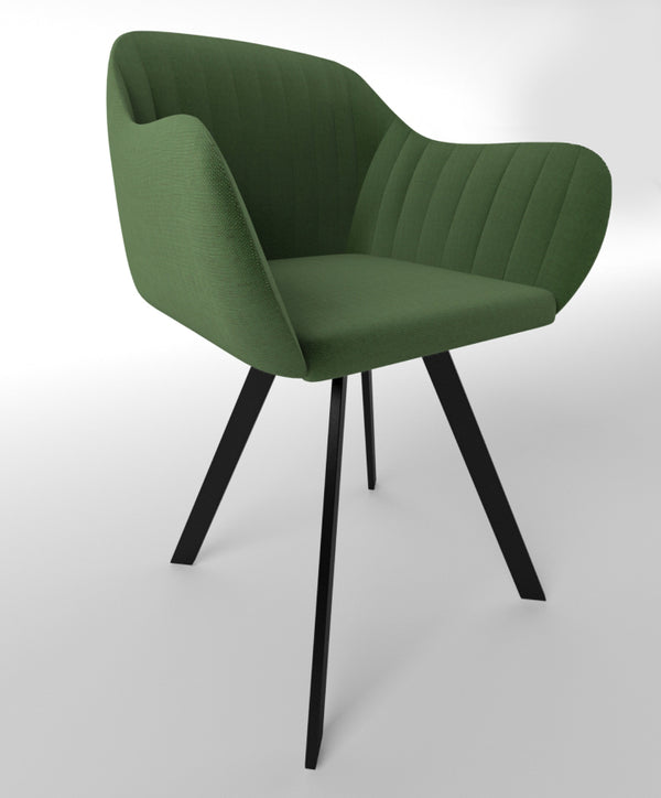 Stoel - Lavender - Groen - Metalen poten