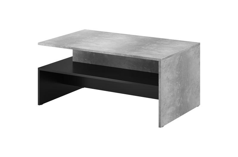 Salontafel – Ebony – Lichtgrijs (Betonlook) – 100cm
