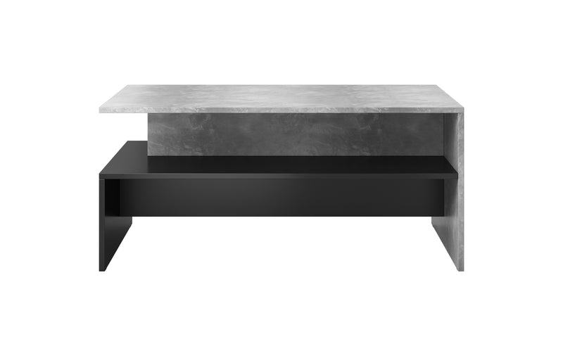 Salontafel – Ebony – Lichtgrijs (Betonlook) – 100cm