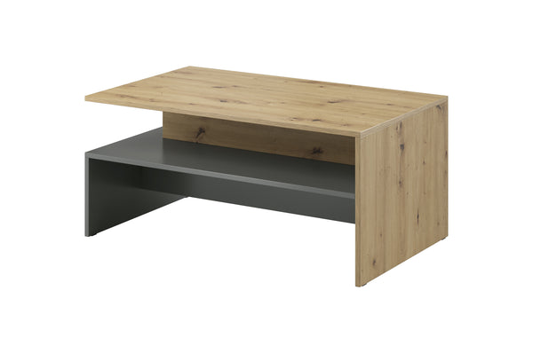 Salontafel – Ebony – Lichtgrijs (eiken) – 100cm