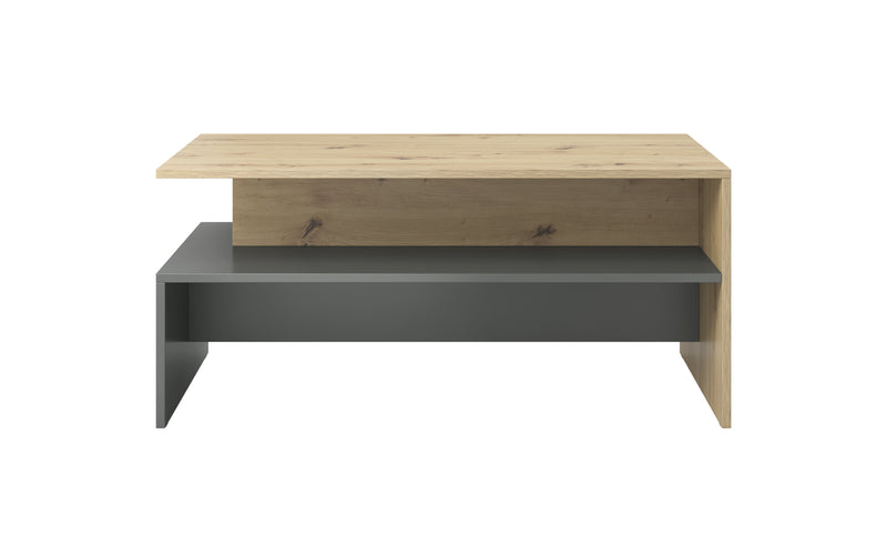 Salontafel – Ebony – Lichtgrijs (eiken) – 100cm