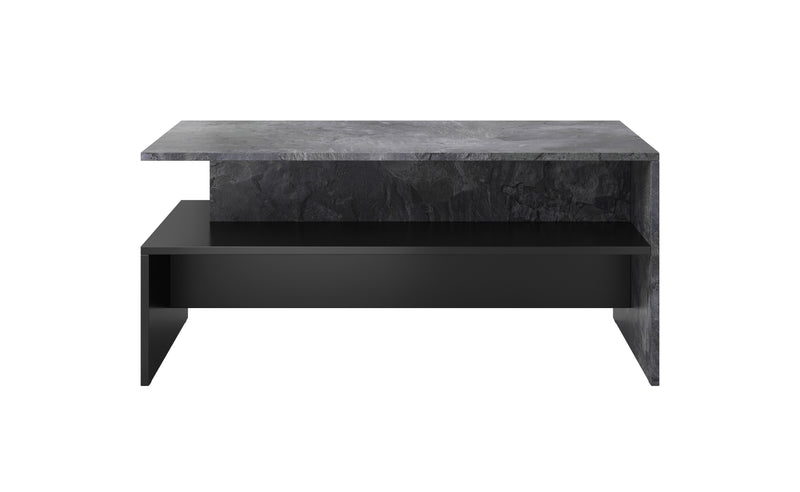Salontafel – Ebony – Donker grijs (betonlook) – 100cm
