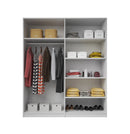 Kledingkast - Holly - Type 2 - Hoogglans wit - Spiegels - 181cm breed