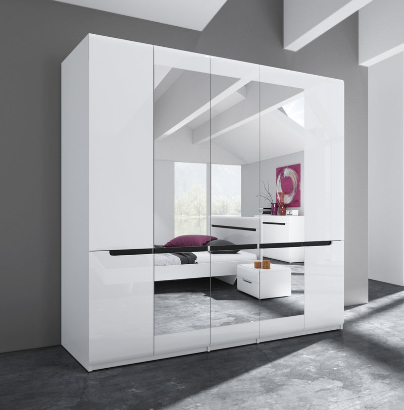Slaapkamer set (180-200) - Holly - Hoogglans wit - Compleet
