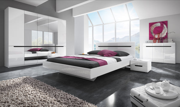 Slaapkamer set (160-200) - Holly - Hoogglans wit - Compleet