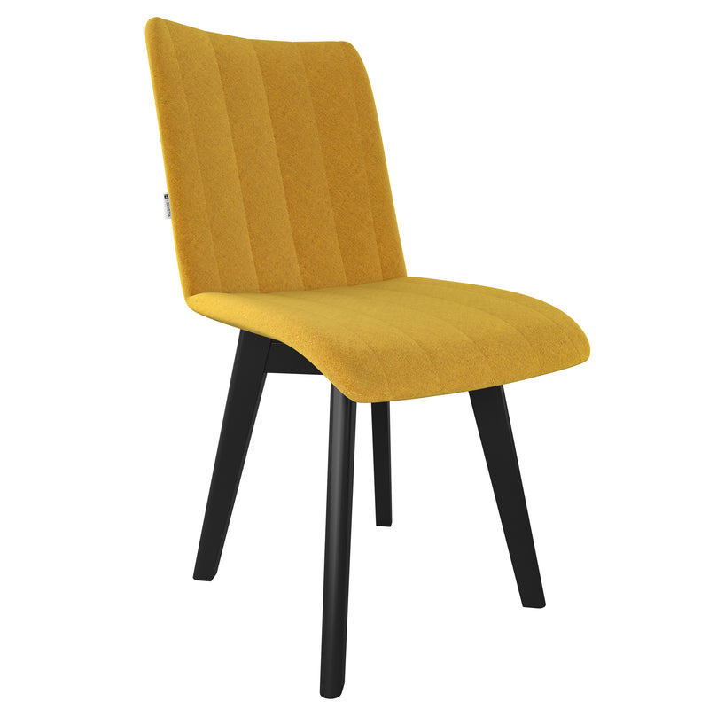 Stoel - Daisy - Geel - Houten poten