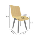 Stoel - Daisy - Geel - Houten poten