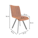 Stoel - Daisy - Oranje (donker) - Metalen poten