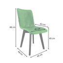 Stoel - Orchid - Groen - Houten poten