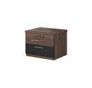 Nachtkast - Gardenia - Donker eiken/Matzwart - 2 laden